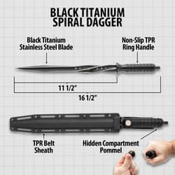 Dimension shot of the spiral dagger.